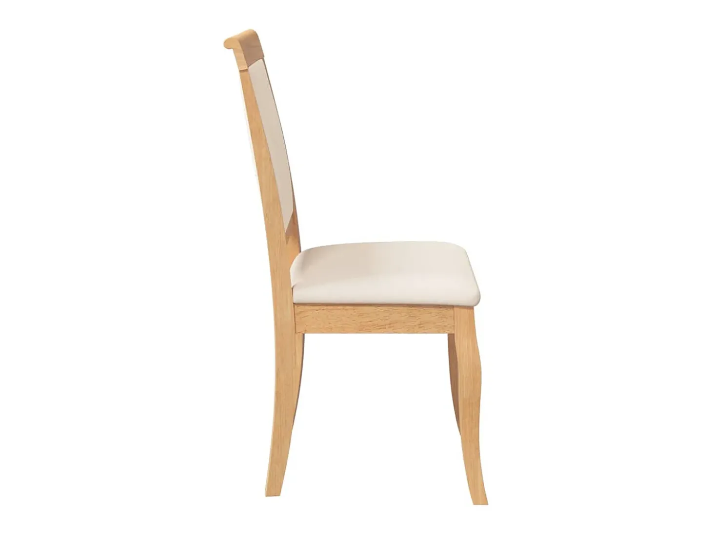 Cojines para sillas de comedor, 2 unidades, madera maciza natural, caucho