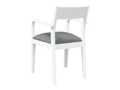 Cojines para sillas de comedor, 2 unidades, madera maciza blanca, caucho