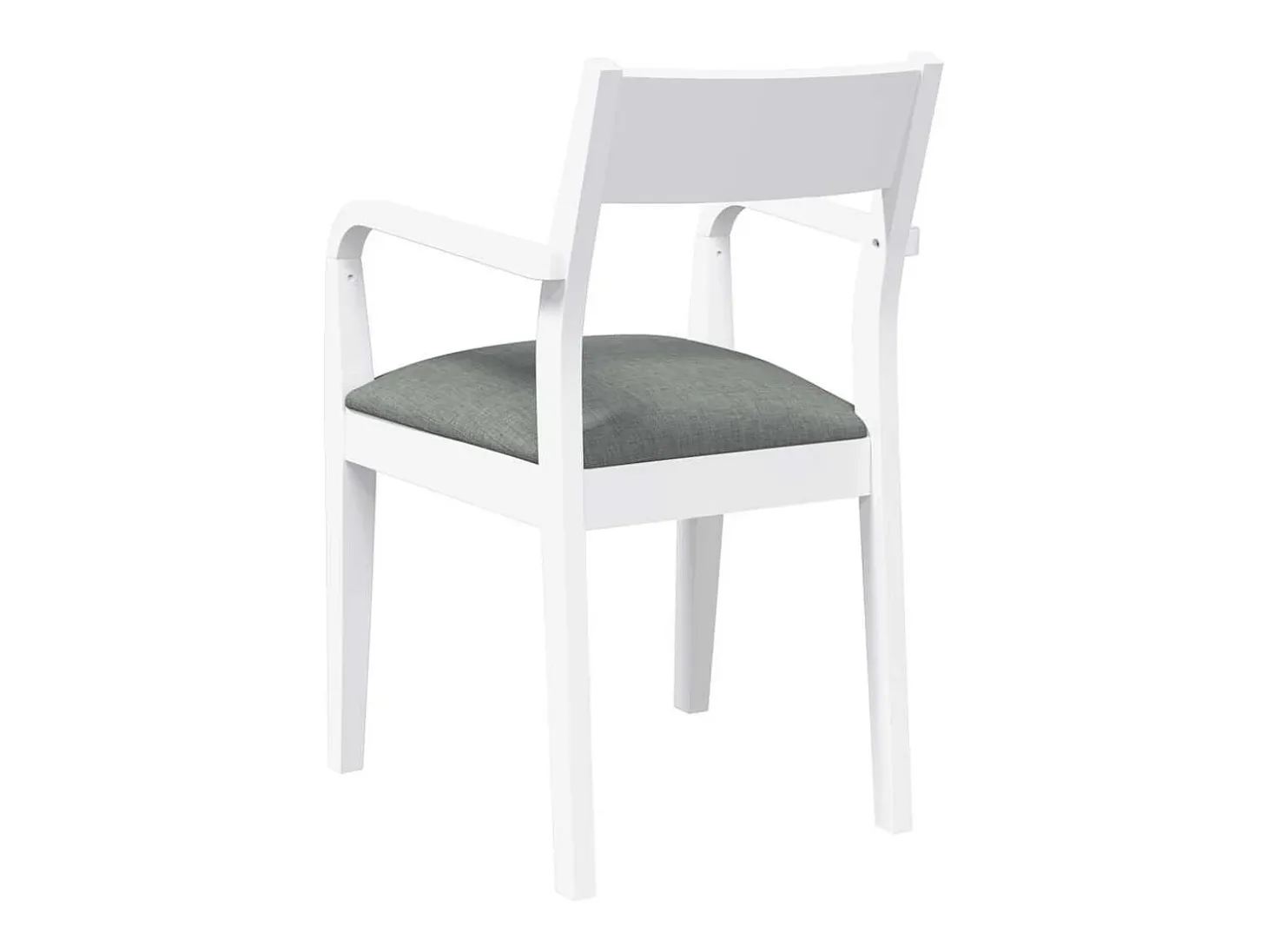 Cojines para sillas de comedor, 2 unidades, madera maciza blanca, caucho