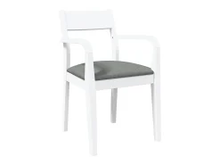 Cojines para sillas de comedor, 2 unidades, madera maciza blanca, caucho