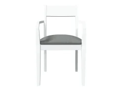 Cojines para sillas de comedor, 2 unidades, madera maciza blanca, caucho