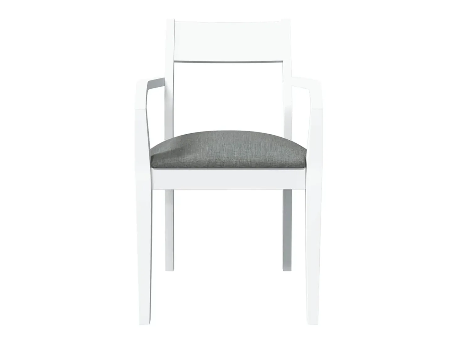 Cojines para sillas de comedor, 2 unidades, madera maciza blanca, caucho