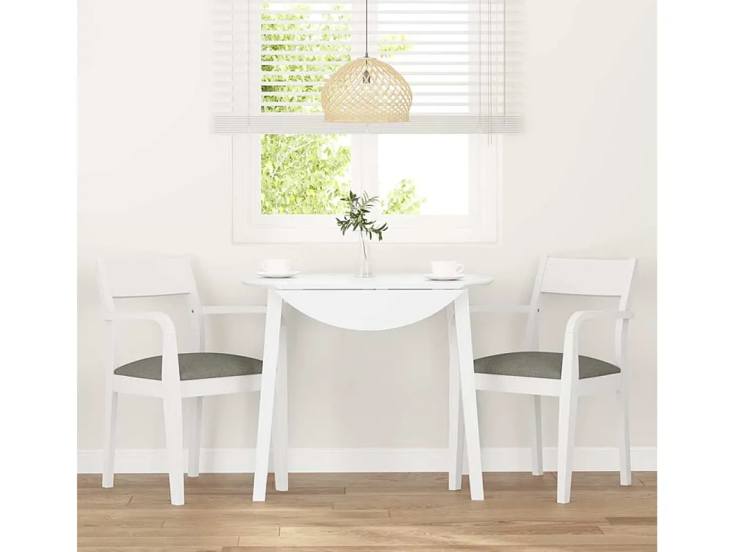 Cojines para sillas de comedor, 2 unidades, madera maciza blanca, caucho