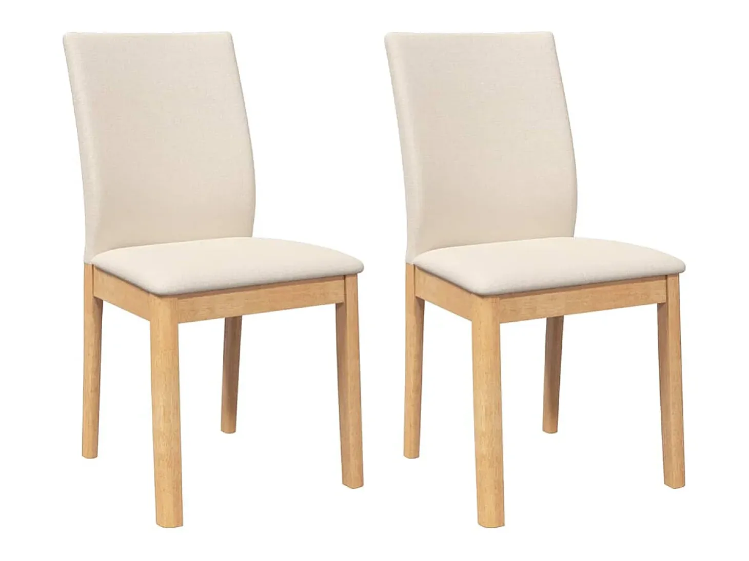 Cojines para sillas de comedor 2 piezas madera maciza caucho