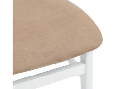 Cojines para sillas de comedor, 2 unidades, madera maciza blanca, caucho