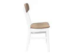 Cojines para sillas de comedor, 2 unidades, madera maciza blanca, caucho