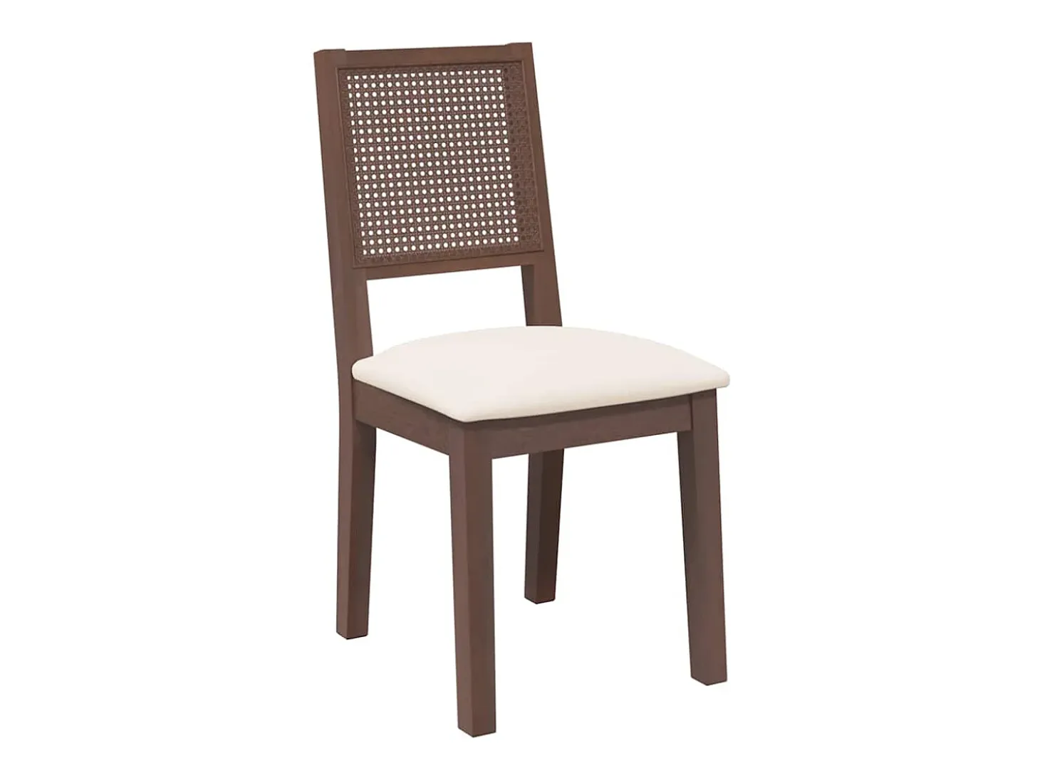 Cojines para sillas de comedor, 2 unidades, madera maciza marrón, caucho