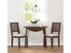 Cojines para sillas de comedor, 2 unidades, madera maciza marrón, caucho