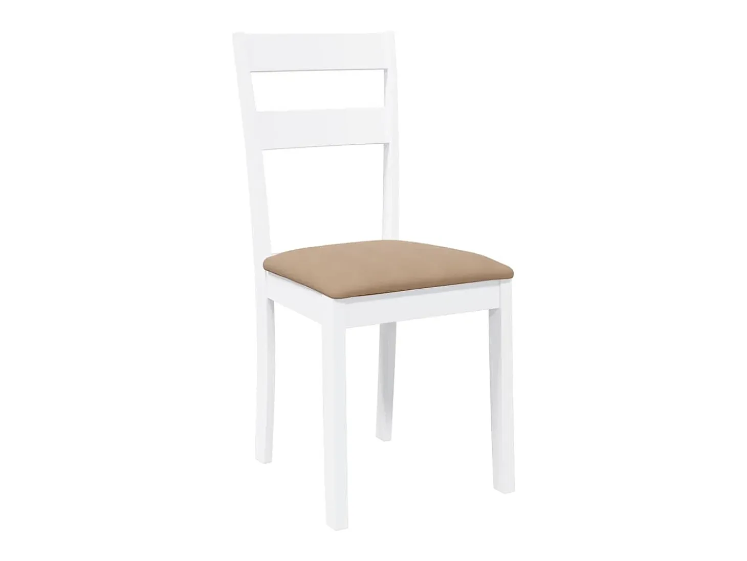 Cojines para sillas de comedor, 2 unidades, madera maciza blanca, caucho