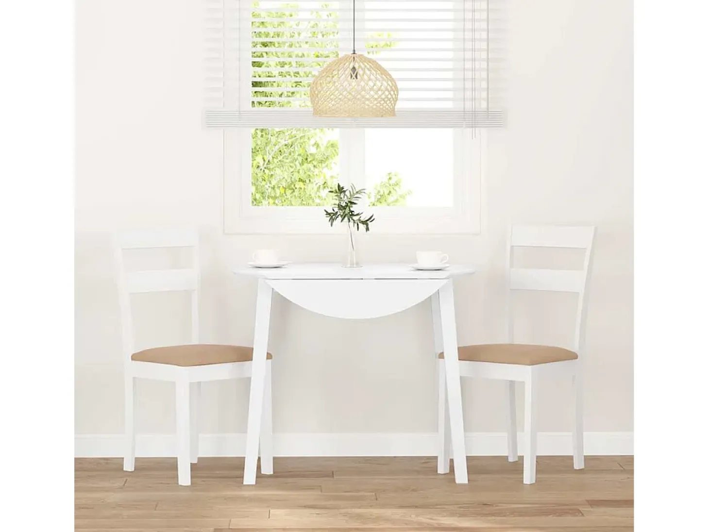 Cojines para sillas de comedor, 2 unidades, madera maciza blanca, caucho