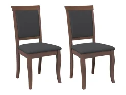 Cojines para sillas de comedor, 2 unidades, madera maciza marrón, caucho