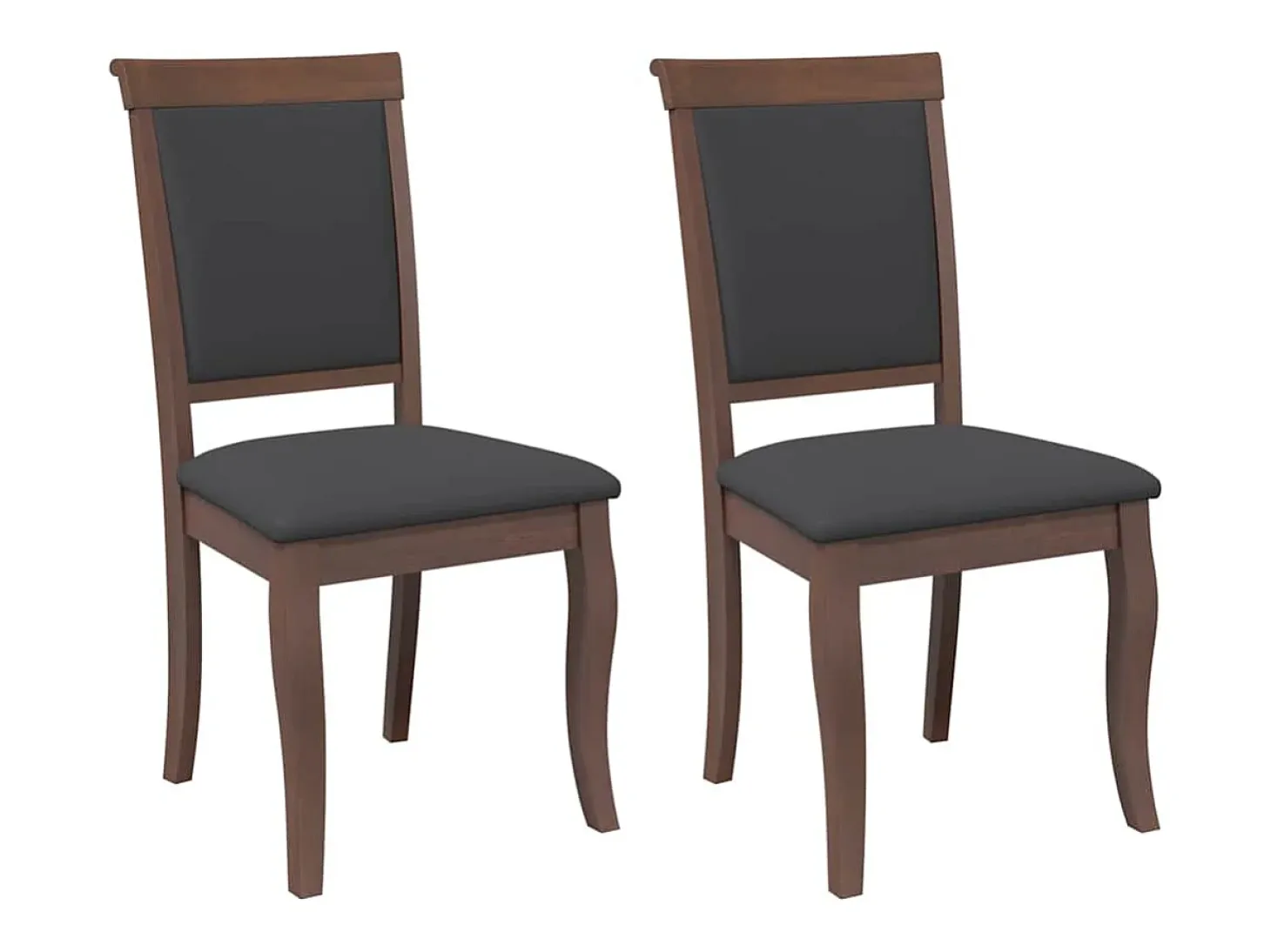 Cojines para sillas de comedor, 2 unidades, madera maciza marrón, caucho