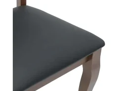 Cojines para sillas de comedor, 2 unidades, madera maciza marrón, caucho