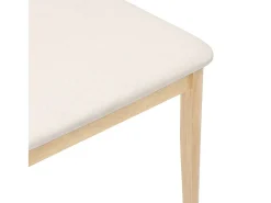 Cojines para sillas de comedor, 2 unidades, madera maciza natural, caucho