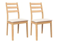 Cojines para sillas de comedor, 2 unidades, madera maciza natural, caucho
