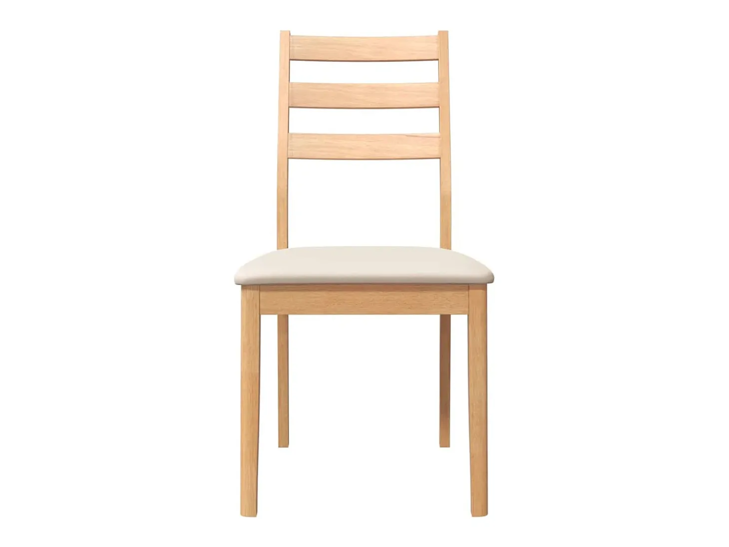 Cojines para sillas de comedor, 2 unidades, madera maciza natural, caucho