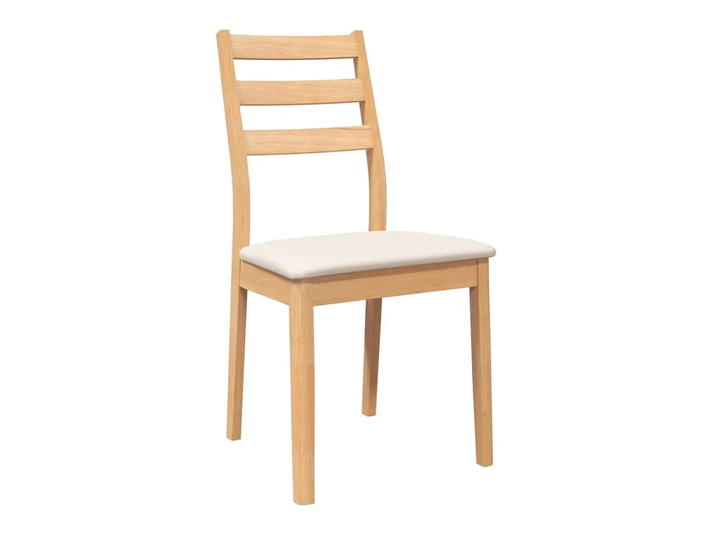 Cojines para sillas de comedor, 2 unidades, madera maciza natural, caucho