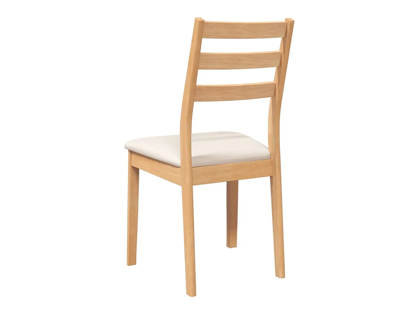 Cojines para sillas de comedor, 2 unidades, madera maciza natural, caucho