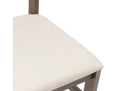 Cojines para sillas de comedor, 2 unidades, madera maciza marrón, caucho