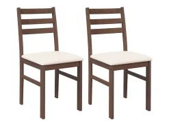 Cojines para sillas de comedor, 2 unidades, madera maciza marrón, caucho