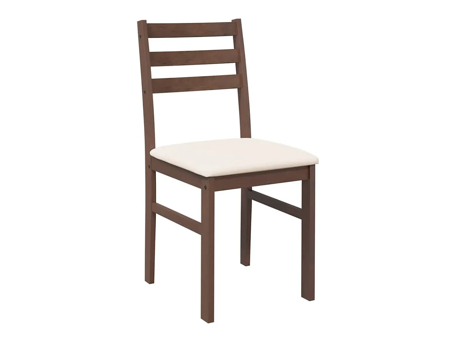 Cojines para sillas de comedor, 2 unidades, madera maciza marrón, caucho