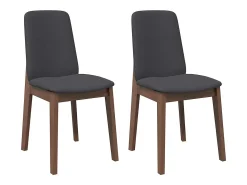 Cojines para sillas de comedor, 2 unidades, madera maciza marrón, caucho