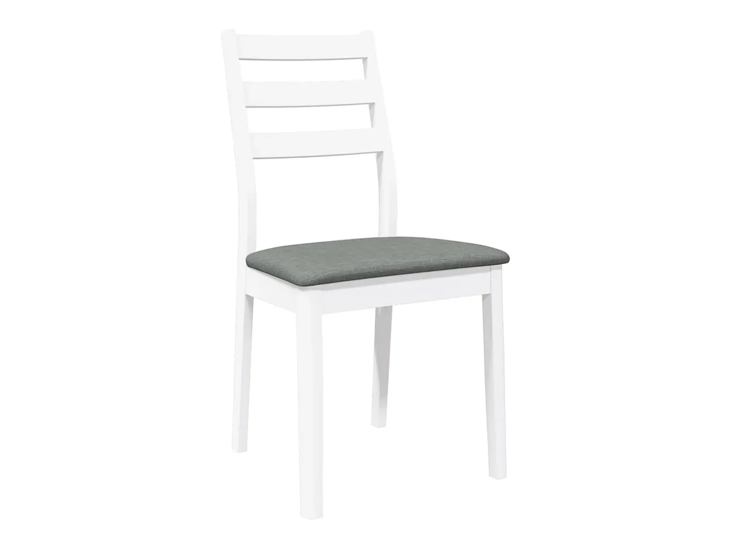Cojines para sillas de comedor, 2 unidades, madera maciza blanca, caucho