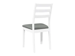 Cojines para sillas de comedor, 2 unidades, madera maciza blanca, caucho