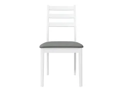 Cojines para sillas de comedor, 2 unidades, madera maciza blanca, caucho