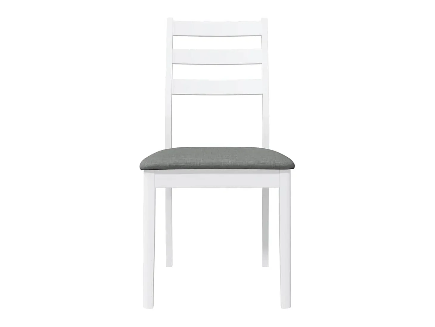 Cojines para sillas de comedor, 2 unidades, madera maciza blanca, caucho