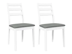 Cojines para sillas de comedor, 2 unidades, madera maciza blanca, caucho