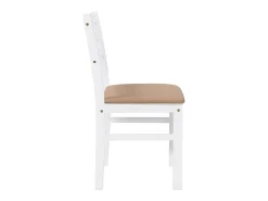 Cojines para sillas de comedor, 2 unidades, madera maciza blanca, caucho