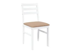 Cojines para sillas de comedor, 2 unidades, madera maciza blanca, caucho