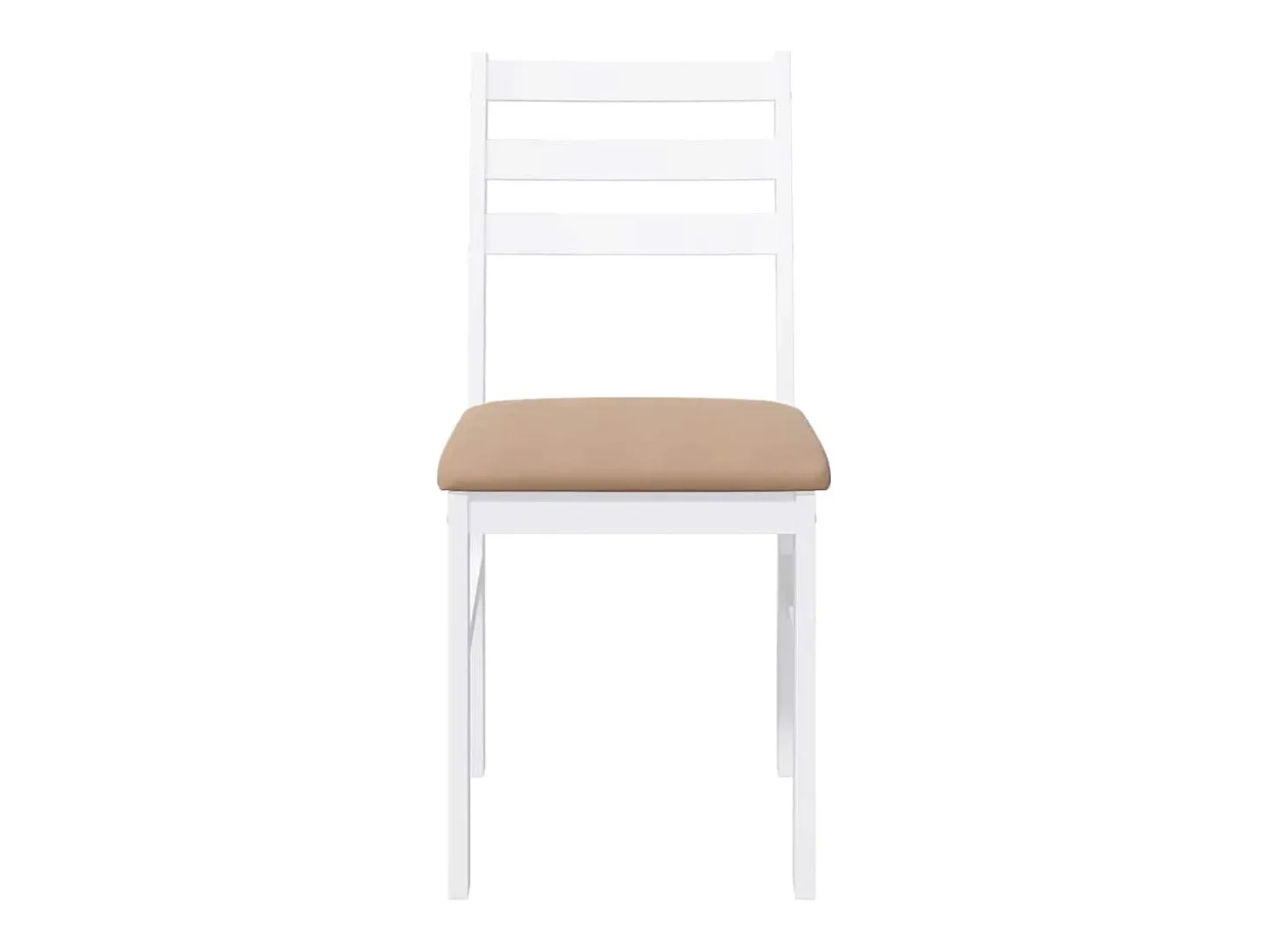 Cojines para sillas de comedor, 2 unidades, madera maciza blanca, caucho