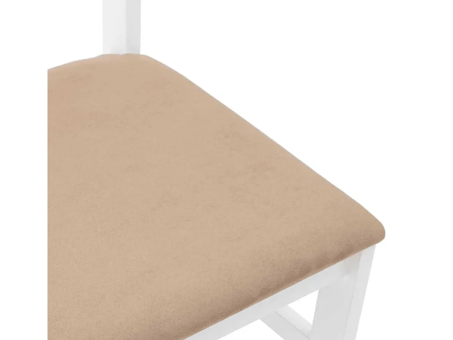 Cojines para sillas de comedor, 2 unidades, madera maciza blanca, caucho