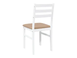 Cojines para sillas de comedor, 2 unidades, madera maciza blanca, caucho