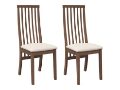 Cojines para sillas de comedor, 2 unidades, madera maciza marrón, caucho