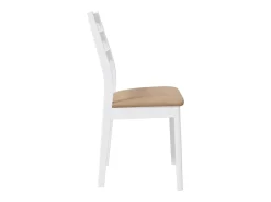 Cojines para sillas de comedor, 2 unidades, madera maciza blanca, caucho