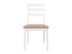 Cojines para sillas de comedor, 2 unidades, madera maciza blanca, caucho
