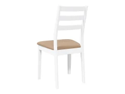 Cojines para sillas de comedor, 2 unidades, madera maciza blanca, caucho