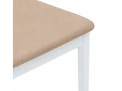 Cojines para sillas de comedor, 2 unidades, madera maciza blanca, caucho