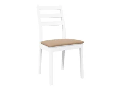 Cojines para sillas de comedor, 2 unidades, madera maciza blanca, caucho