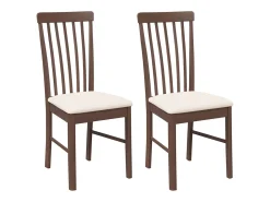 Cojines para sillas de comedor, 2 unidades, madera maciza marrón, caucho