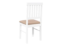 Cojines para sillas de comedor, 2 unidades, madera maciza blanca, caucho