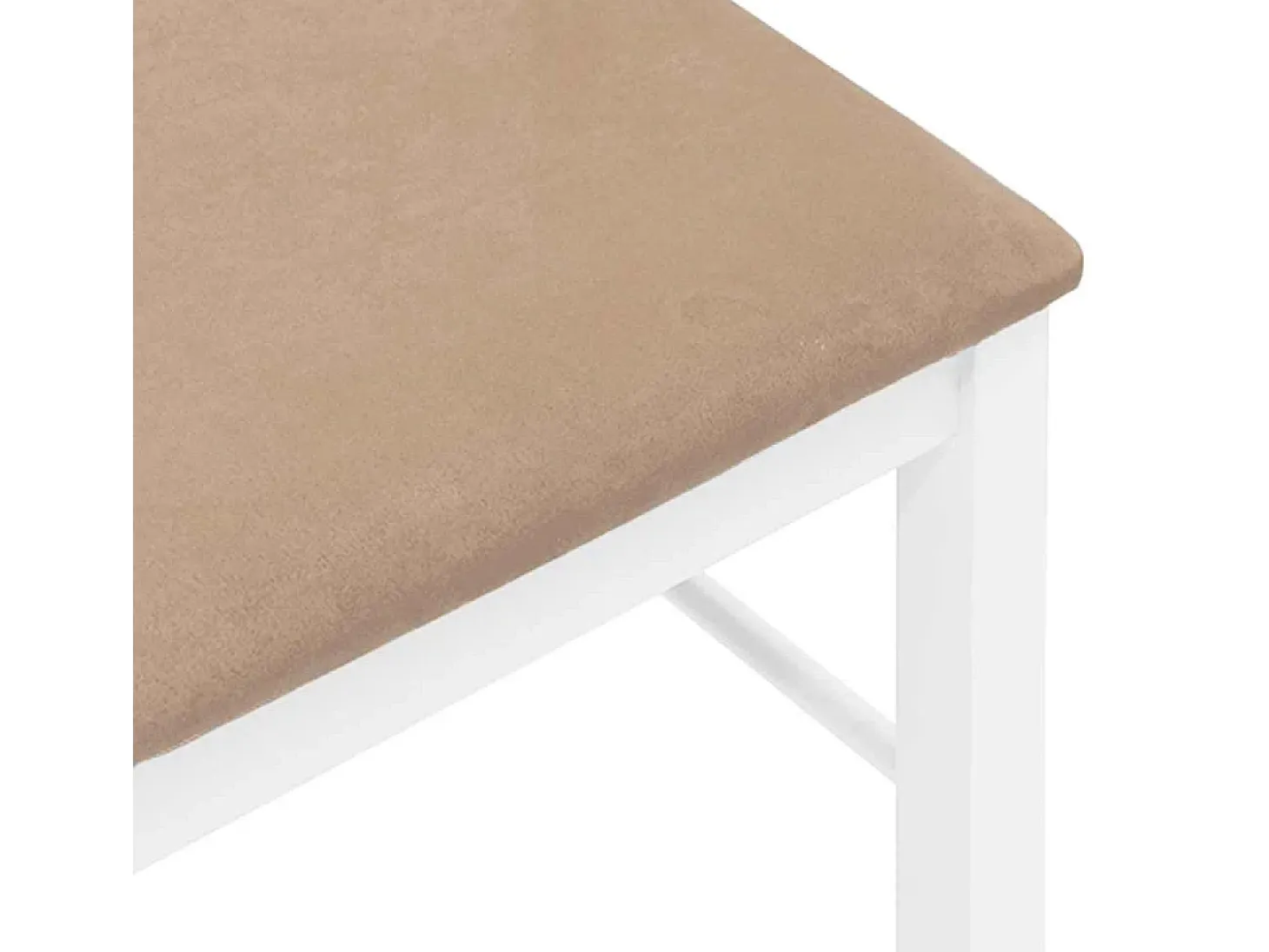 Cojines para sillas de comedor, 2 unidades, madera maciza blanca, caucho