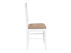 Cojines para sillas de comedor, 2 unidades, madera maciza blanca, caucho