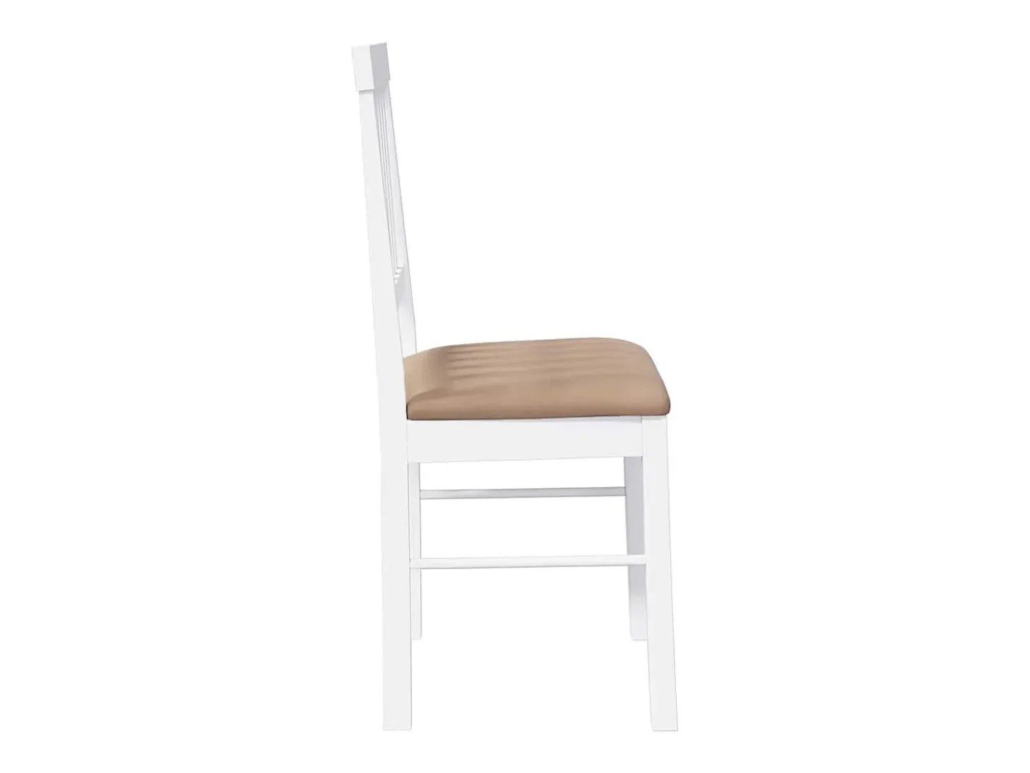 Cojines para sillas de comedor, 2 unidades, madera maciza blanca, caucho