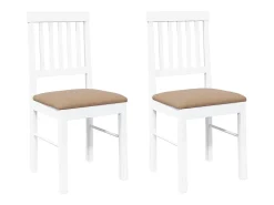 Cojines para sillas de comedor, 2 unidades, madera maciza blanca, caucho