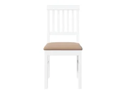 Cojines para sillas de comedor, 2 unidades, madera maciza blanca, caucho