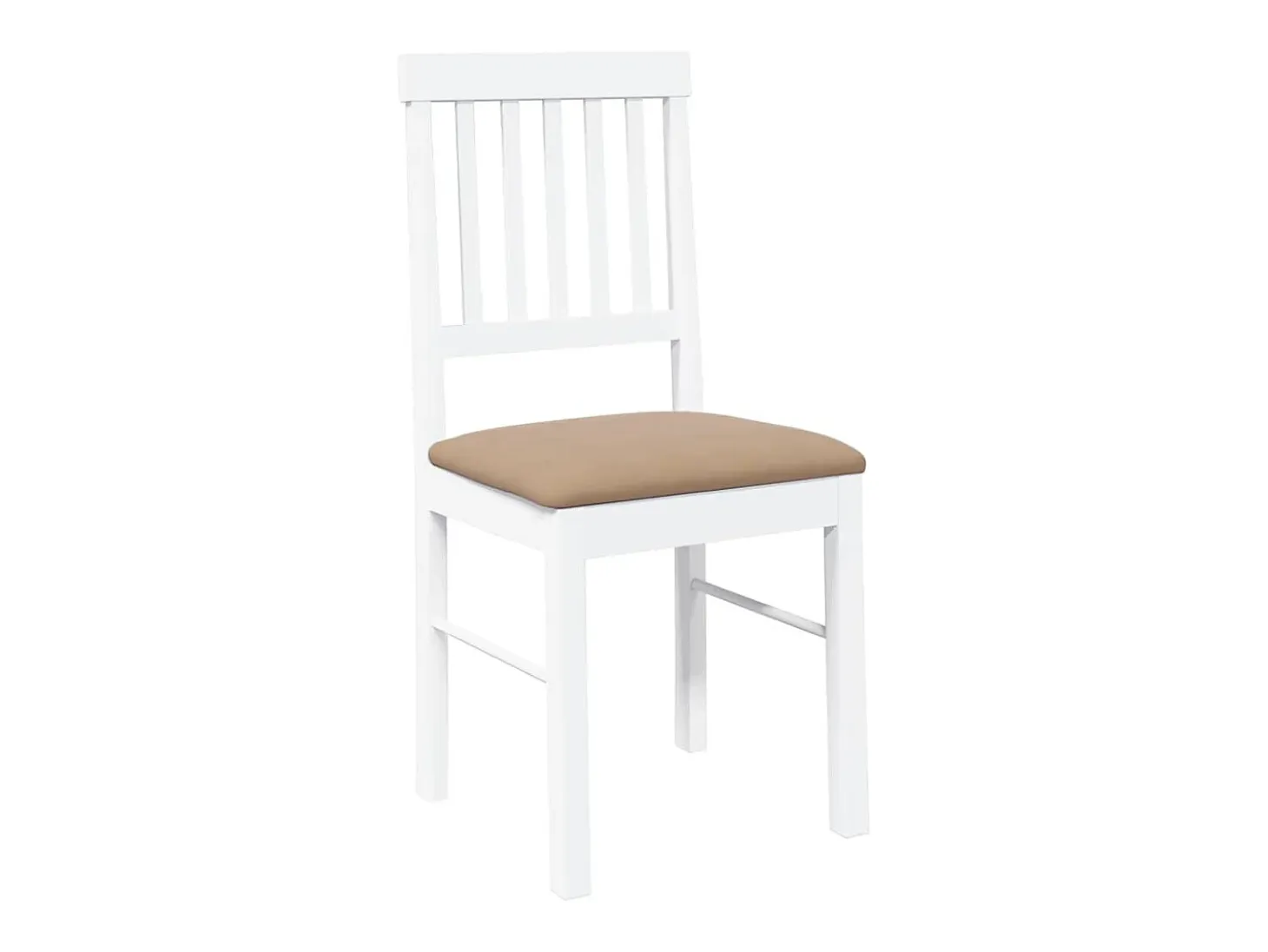 Cojines para sillas de comedor, 2 unidades, madera maciza blanca, caucho